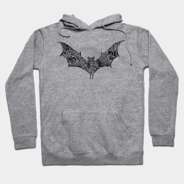 Swirly Bat Hoodie by VectorInk